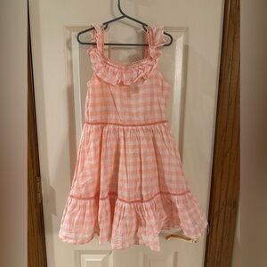 Janie and Jack Peach Gingham Dress